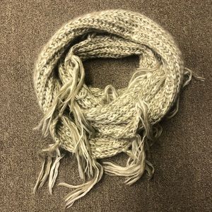 DKNY Loose Knit Infinity Scarf with Fringe